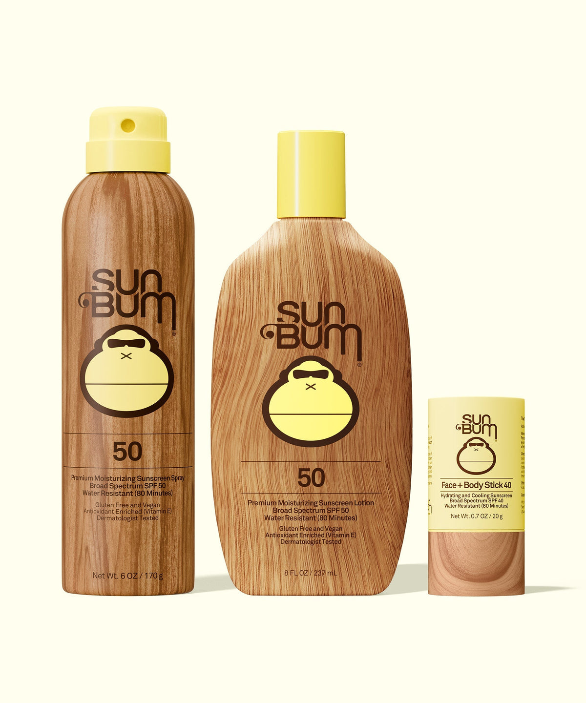 SPF 50 Spray + Lotion + Face and Body Stick 40 Bundle W1